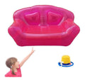 Transparente klare aufblasbare Sofa Double Person PVC Sofa Blow Up Couch Sitzsack Lazy Sofa Stuhl Lounger for Erwachsene Teenager Madchen (Color : Pink, Size : 71x35x37inch)