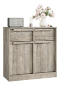 Viel Stauraum & modernes Design Sideboard Buffet Kommode - 2 Turen, 2 Schubladen, Holz, Grau, 2 Turen