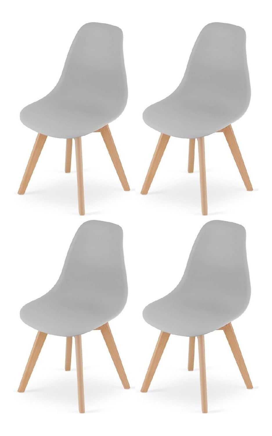 Esszimmerstuhle 4er Set Ergonomisch Grau 4 Stuck