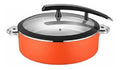Edelstahl-Chafing-Dish warmespeichernd Buffet-Servierbehalter gro es Fassungsvermogen Edelstahl Buffetwarmer fur Gastronomen, Catering, Orange, 32CM
