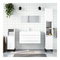 Badezimmerschrank mit Spiegel, Holz, wei , Badezimmerschrank, Kommode, Toilette, Stauraum, Dusche, Organizer zu Hause, Typ 2 Badezimmermobel