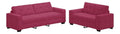 Samt 2-TLG. Sofagarnitur 2-Sitzer 160 x 77 x 82 cm und 3-Sitzer 221 x 78 x 80 cm Weinrot mit Montagepflicht, Sitztiefe 52 cm, Sitzhohe 44 cm, Gesamtgewicht 56,6 kg