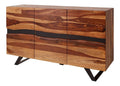Sideboard AMAZONAS - 150cm - braun - Sheesham Baumkante Stauraum