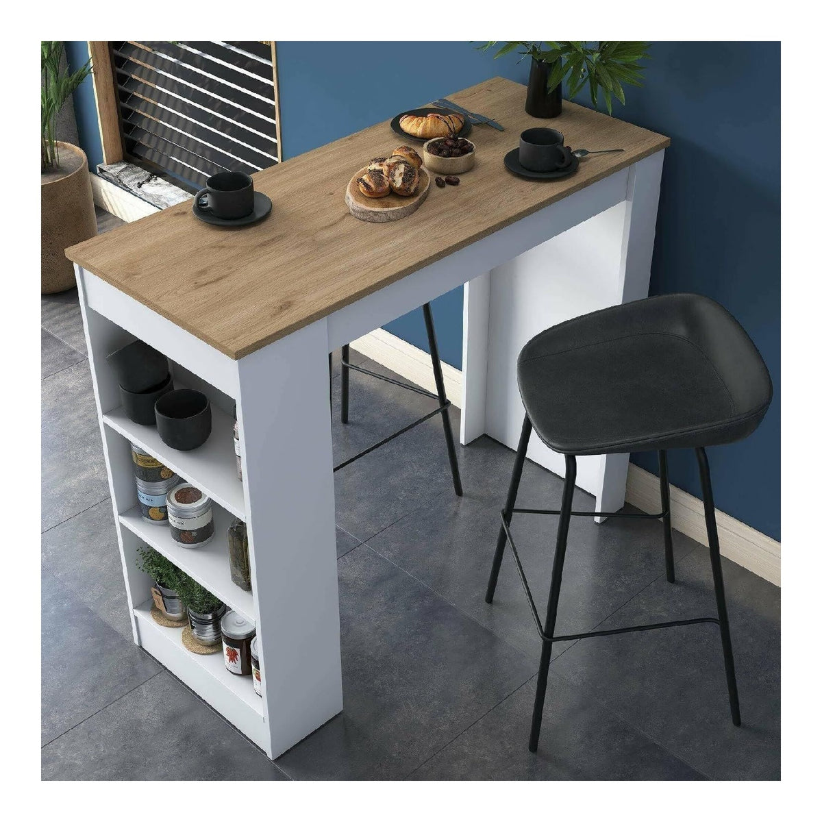 Tisch fest Navi 120x50x100h cm Braun 6 Platze
