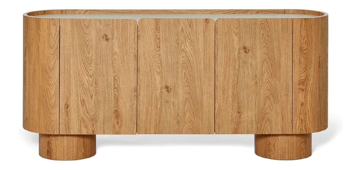 Jahnke Sideboard Circo SB 160 Montana Eiche/MARMOR Weiss