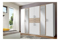 Kleiderschrank Drehturenschrank Schlafzimmerschrank Schrank Schlafen Drugi II Wei /Eiche sagerau