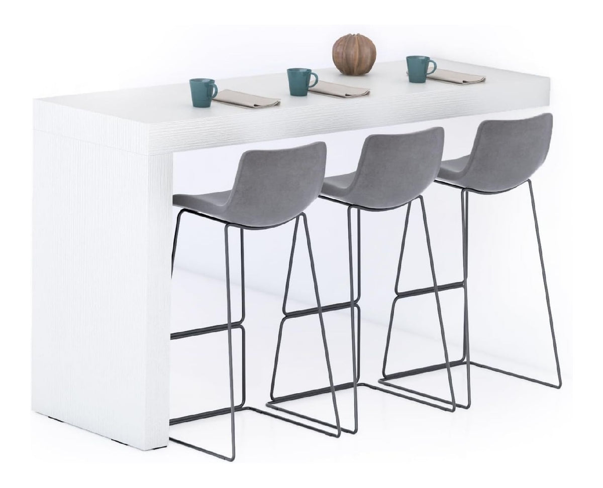 MOBILI FIVER, Evolution Kuchenhalbinsel 180x60, Esche, Wei , Made In Italy
