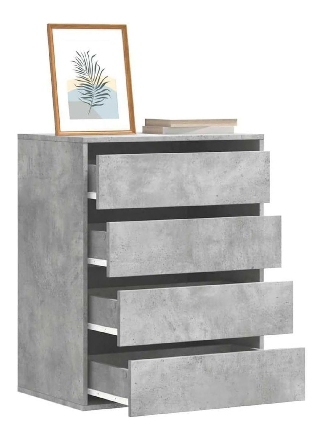 Eckkommode, Betongrau, 60 x 41 x 76 cm