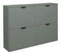 Schuhkipper Bonnie in Pine Green matt Lack - 120x86x25cm (BxHxT)