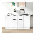Sideboards 2 STK Wei Holzwerkstoff 60x30x70 cm Stauraum Kuchenmobel Wohnzimmer Schrank Buffet Kommode mit Ablageflache und Wandhalterung