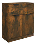 Sideboards 3 STK.Beistellschranke Kommode Anrichte Schrank Bucherschrank Standschrank Aufbewahrungsschrank Mehrzweckschrank Schubladenschrank je 60 x 30 x 70 cm (B x T x H),Rauchereiche
