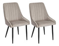 Duhome 2er Set Esszimmerstuhl aus Samt, Kuchenstuhl Polsterstuhl Retro Design mit Ruckenlehne Metallbeine fur Esszimmer Kuche Wohnzimmer Schlafzimmer, Khaqi