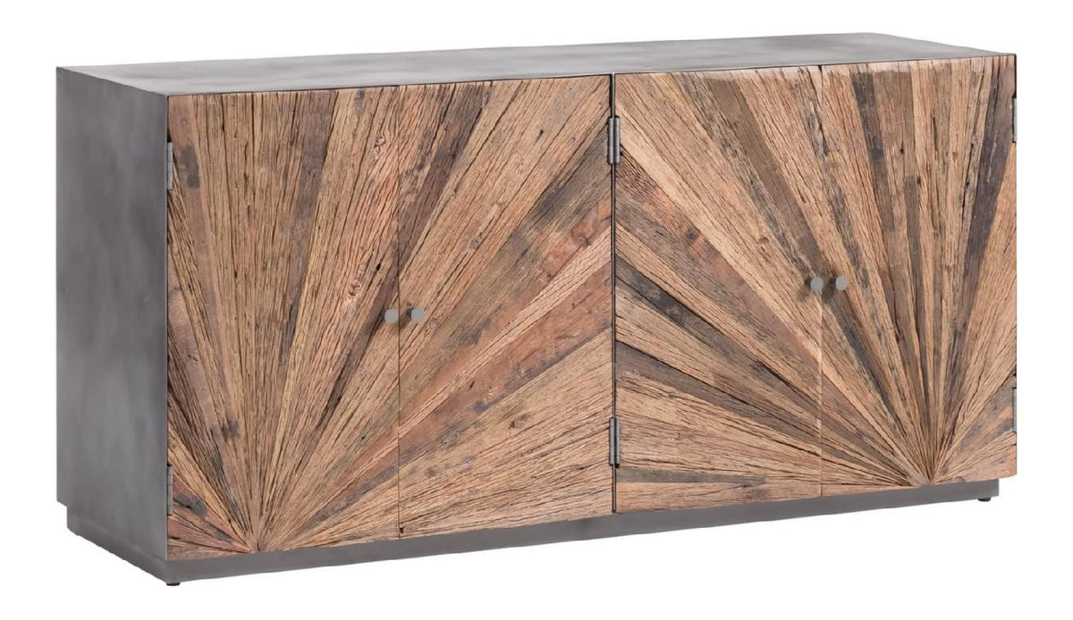 Sideboard Derby I BxHxT: 160x80x50 cm I rustikale Kommode aus Altholz - Metall Mix I Industrial Design fur Wohnzimmer oder Esszimmer