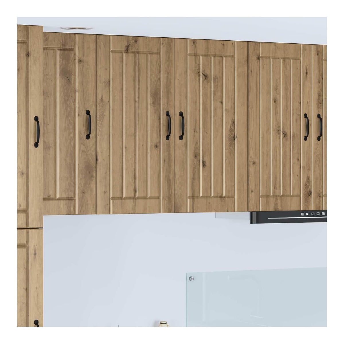 Kuchenschrank Lucca Artisan-Eiche Holzwerkstoff 80 x 31 x 80 cm moderner Kuchenschrank mit langlebigem Rahmen ideal als Vorratsschrank Kuche und Sideboard Kuche