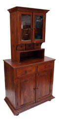 Zweiteiliger Schrank, Buffet, Anrichte, Glasturen, Schubladen, Modell 29