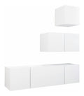 Mobel-Set Schrank Buffet TV Wohnzimmer Schlafzimmer Wohnzimmer 4-teilig Holz Technik Wei 02_0024676