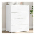 Sideboard Weiss 60x39x80 cm Holzwerkstoff Standschrank mit viel Stauraum Wohnzimmermoebel Schrank Moderne Aufbewahrung Fuer Buecher Dekoration Flur Schlafzimmer