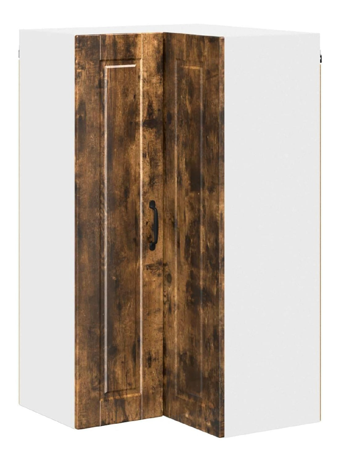 Kuchenschrank Geraucherte Eiche aus Holzwerkstoff 57 x 57 x 100 cm mit 3 Regalen und 2 Turen moderner Vorratsschrank fur Kuche Innenbereich effizienter Stauraum