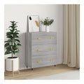 Sideboard Buffet Aufbewahrungsschrank Schrank Eingang Moderne Innendekoration fur Wohnzimmer Schlafzimmer oder Buros Einfaches und praktisches Design Sonoma Grau 69,5x34x90 cm