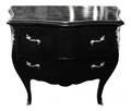 Barock Kommode Schwarz 103 cm - Antik Stil Mobel