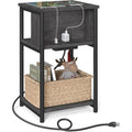 Beistelltisch mit Ladestation, 3 Ebenen, USB-Anschl¨¹ssen und