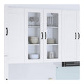 Kuchenwandschrank Wei , 80x31x100 cm Holzwerkstoff, Langlebiges Aufbewahrungsmobel fur Kuche, Praktische Schiebeturen, Modernes Design, Ideal fur Innenbereich