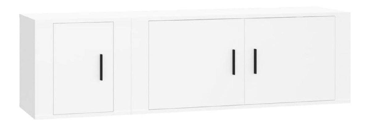 Mobel-Set Schrank Buffet TV Wohnzimmer Schlafzimmer Wohnzimmer 2-teilig Holz Technik Wei 02_0024361