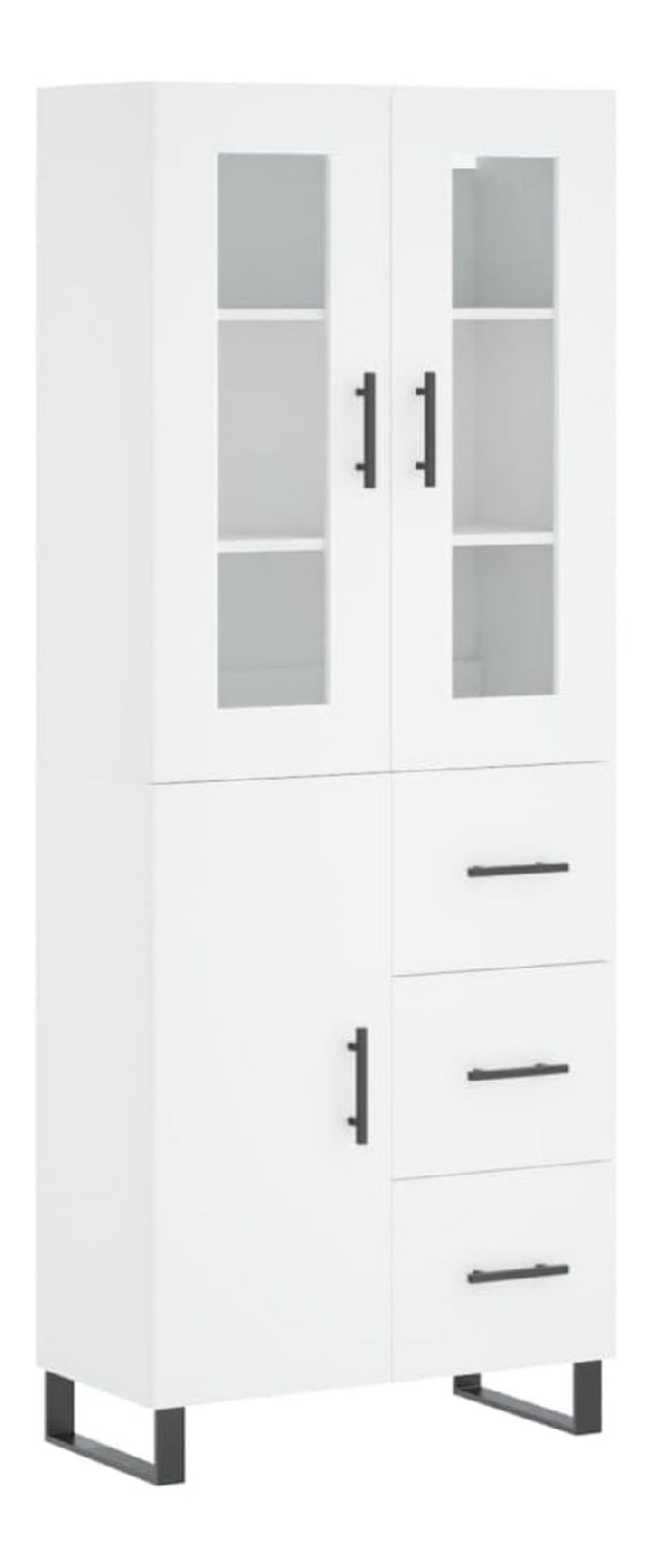 Highboard Wei 69,5x34x180 cm Holzwerkstoff