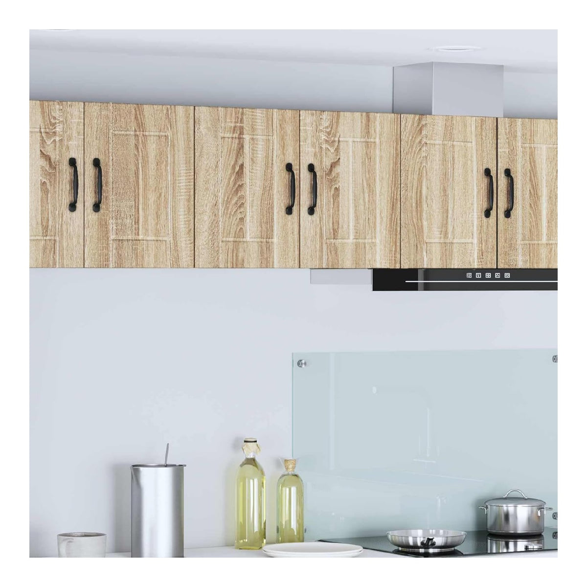 Kuchenschrank 2er-Set Sonoma-Eiche, 30x31x40 cm Holzwerkstoff, Langlebige Kuchenmobel fur Innenbereich, Freistehendes Design