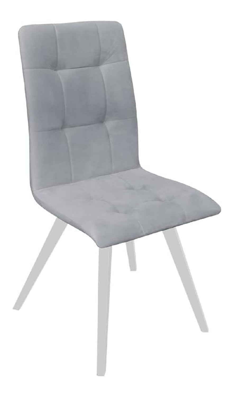 Polsterstuhl K33 Wohnzimmerstuhl Fernsehsessel Kuchenstuhl Esszimmerstuhl Ruckenlehne und Sitzflache aus Stoffbezug Besucherstuhle (Wei , Mono 244)