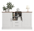 Stauraum Sideboard mit praktischen Turen offenen Regalen und Schubladen fur Wohnbereich Flurmobel Esszimmermobel Moderne Form Soft-Close Auszug strukturierte Oberflache Einzelelement