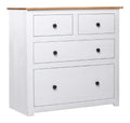 Beistelltisch Schranke Buffet Schranke Kuche Schranke Sideboard Wei 80x40x83 cm Kiefernholz Panama fur Kuche, Bad, Wohnzimmer oder Diele