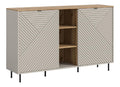 xonox.home - Sideboard Campus 154x95x40 cm in Kaschmir Nachbildung - Kommode mit 2 Turen, 7 Fachern & 4 Boden - Modernes Design mit 3 offenen Fachern fur Dekoration & viel Stauraum im Wohnzimmer