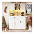 Hochschrank mit Arbeitsplatte und Vielseitiger Stauraum,Kuchenschrank Hoch 110x38x180cm,funf Turen,geraumige Schublade,Mehrzweckschrank Vitrinenschrank fur Kuche Wohnzimmer (B-Wei , 110x38x180 cm)