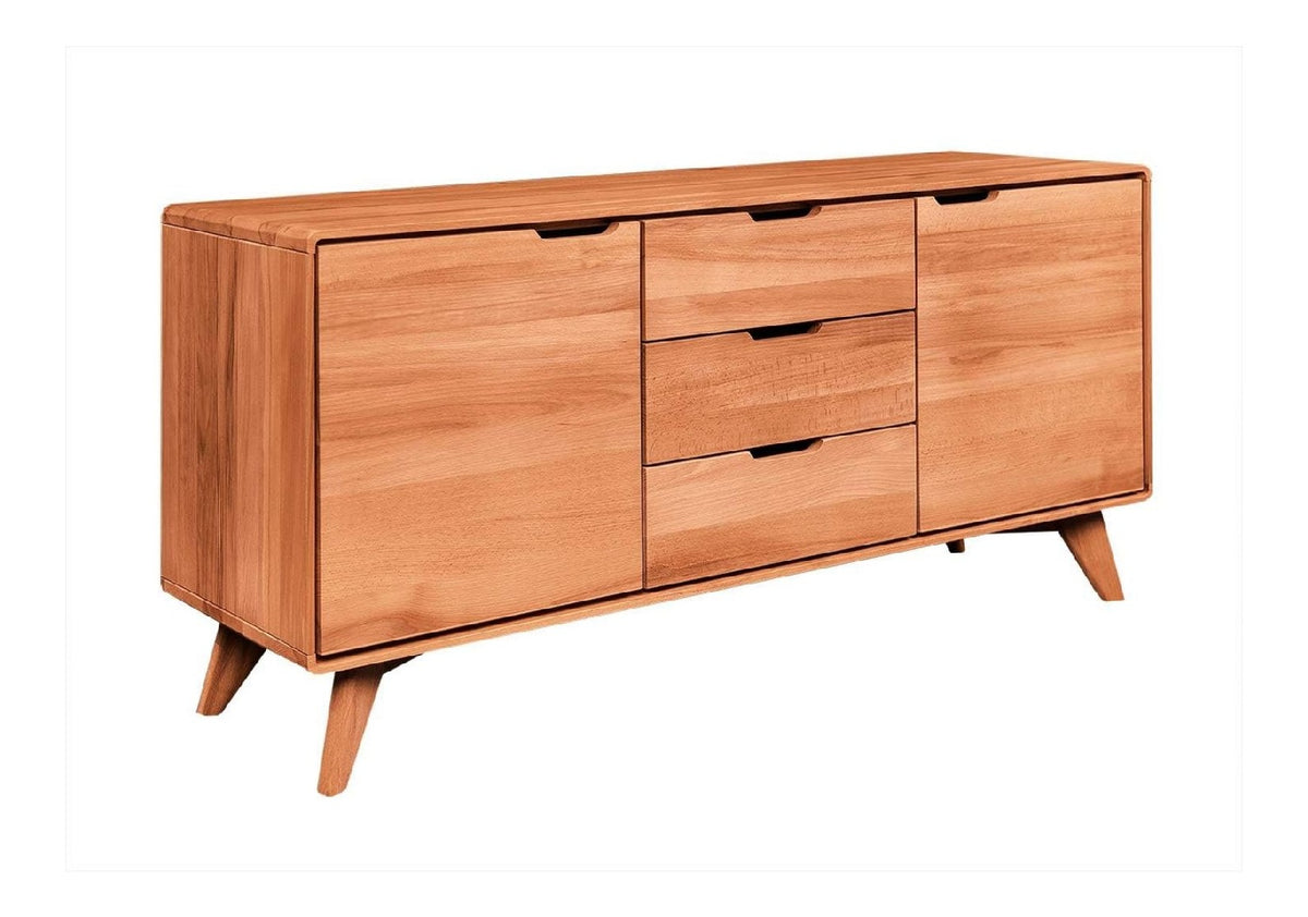 Kommode Timaru 13 Kernbuche massiv geolt - Abmessungen: 63 x 134 x 40 cm (H x B x T)