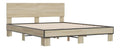 Bettgestell Sonoma-Eiche 160x200 cm Holzwerkstoff und Metall