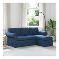 Ecksofa Sofa L Form fur Wohnzimmer Blau 160 cm