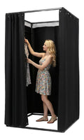 Mobile Umkleidekabine Freistehend 100x100x200cm Blickdicht Schwarz