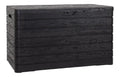 Toomax Dolomiti 970L Werkzeugkiste 146x82x85h cm Holzoptik schwarz aus robustem Kunststoff UV-bestandig Loch fur Vorhangeschloss Outdoor