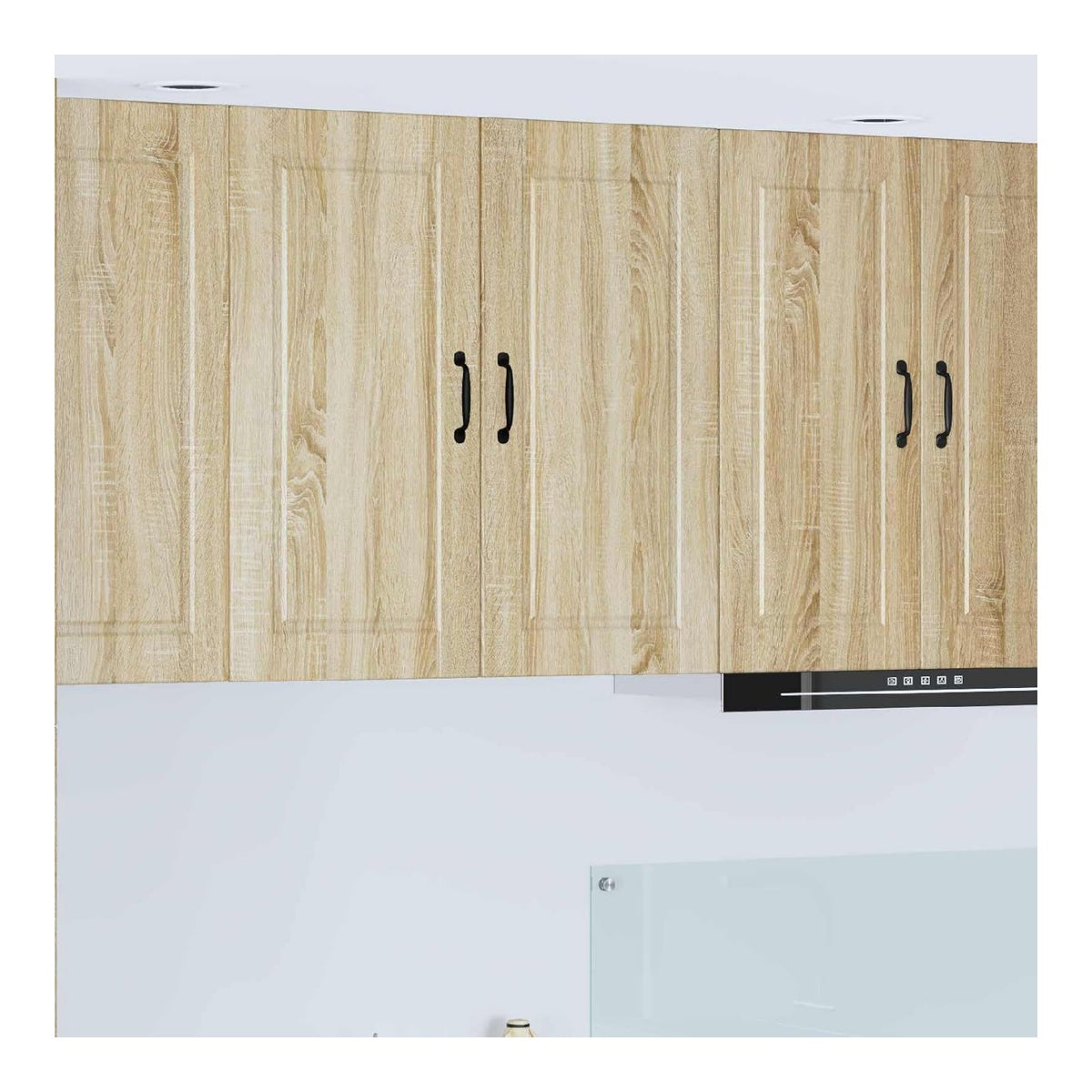 Sonoma-Eiche Kuchenschrank, 80x31x80 cm Holzwerkstoff, Wandschrank mit 2 Turen, langlebiges Kuchenmobel fur Innenbereich, stilvolle Aufbewahrung