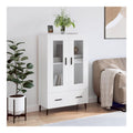 Schranke & Aufbewahrung, Buffets & Sideboards, Highboard Wei , 69,5 x 31 x 115 cm, Holzwerkstoff