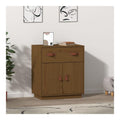Sideboard Honigbraun Massivholz Kiefer 65,5x40x75 cm Turschrank mit Stauraum Wohnzimmerschrank Dekoschrank fur Flur Esszimmer stabil rustikal