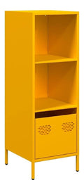 Highboard Senfgelb 35x39x103,5 cm Metall Kommode Buro Schrank