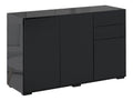 Hochglanz-Rahmen-Sideboard Push-Open-Seitenschrank Schwarz