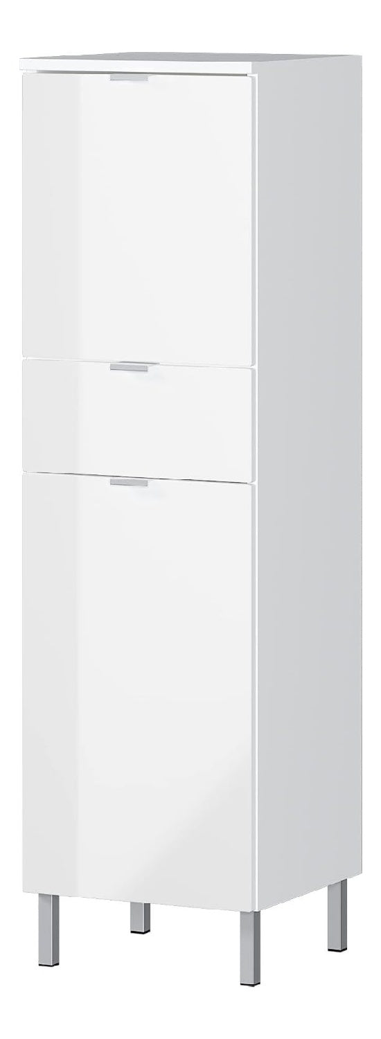 Germania Schrank 8532-84 GW-MAURESA, in wei , Fronten in Hochglanz, zwei Schubkasten B/H/T 34/120/34 cm