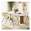 MALOL 4er Set Esszimmerstuhle, Mid-Century Modern Stil, mit Eisenbeinen, offener Ruckenlehne und gepolstertem Sitz, fur Wohnzimmer, Schlafzimmer, Restaurant, Cafe, Beige
