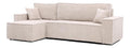 Ecksofa mit Schlaffunktion und Bettkasten 244 x 145 cm Beige