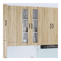 Kuchenschrank Sonoma-Eiche 60x31x100cm, Holzwerkstoff, Hangeschrank mit 2 Scharnierturen, Langlebige Kuchenmobel fur Innenbereich, Robuster Stauraum