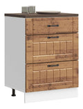Kuchen-Unterschrank Lucca Altholz-Optik, Holzwerkstoff, 60x46x81,5 cm, mit verstellbaren Fu en, ideal als Kuchenschrank und Vorratsschrank
