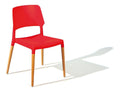 30200952 Stuhl Tilde, PP Fusse in Buche 4 Stck, 51,5 x 53,5 x 79 x 5 cm, rot